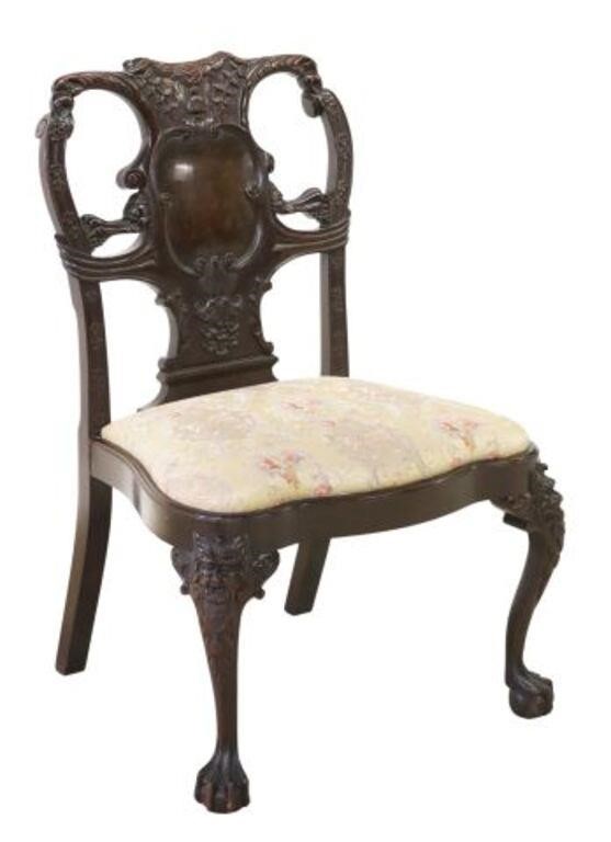 CHIPPENDALE STYLE CARVED SIDE CHAIRChippendale 2f73fa