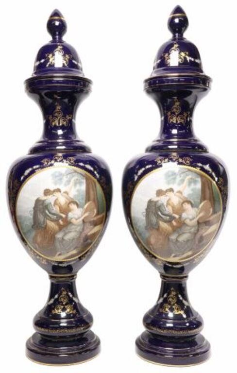  2 LARGE SEVRES STYLE   2f7405