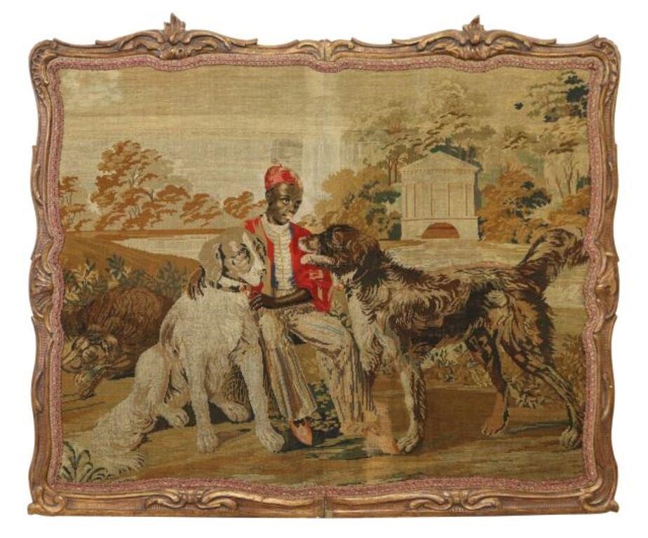 FRAMED NEEDLEWORK TAPESTRY YOUNG 2f741c