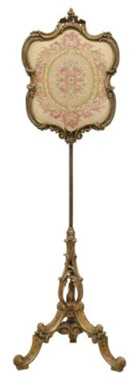 LOUIS XV STYLE GILTWOOD POLE SCREENLouis 2f741e