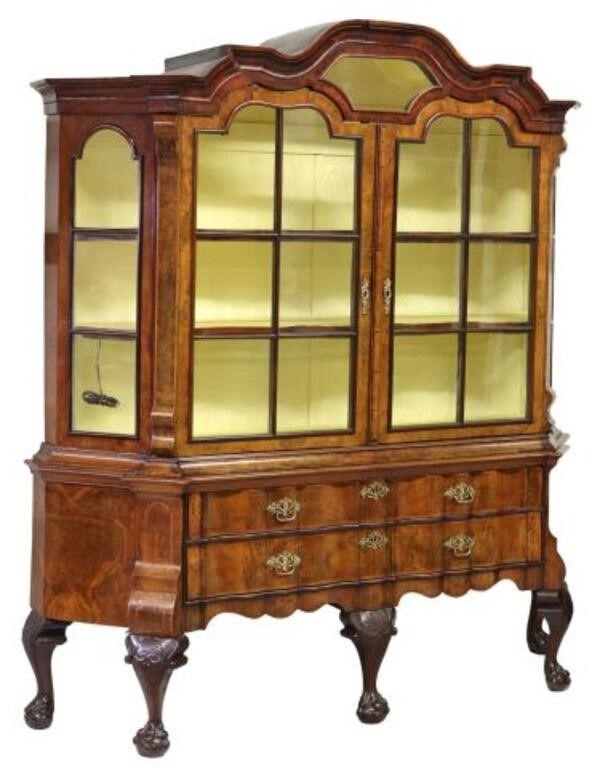 DUTCH WALNUT DISPLAY CABINETDutch 2f7441