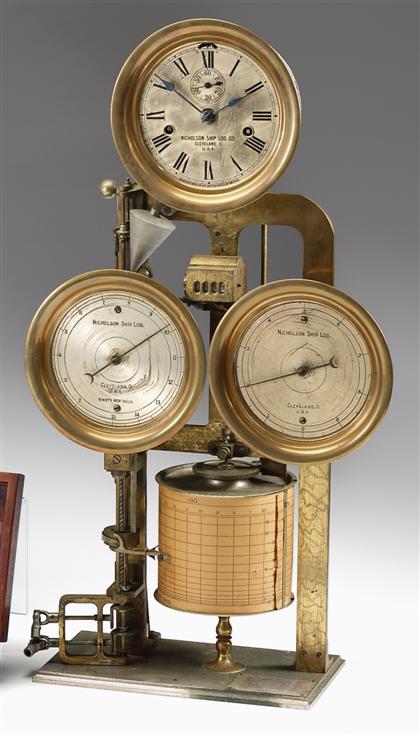Nicholson ship's log clock    cleveland,