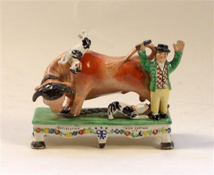 Staffordshire figural Bull beating 4bb39