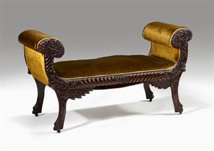 Classical carved mahogany bench 4bb43