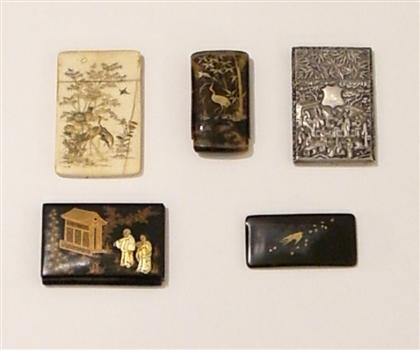 Four Asian export card cases and 4bb6d