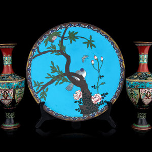 Three Japanese Cloisonne Articles 20th 2f5412