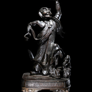 A Japanese Bronze Figure of Daruma Late 2f5420