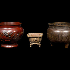 Three Large Japanese Bronze Wares
Early