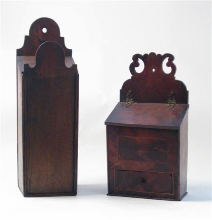 Two wooden wall boxes early mid 4bb9d