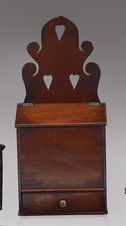 Mahogany hanging wall box 19th 4bba4