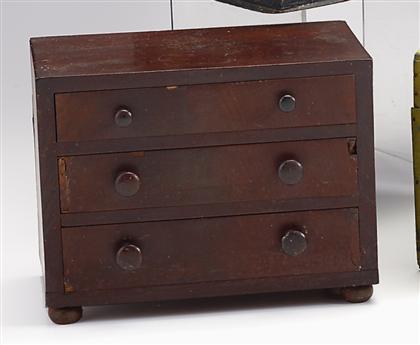 Miniature mahogany chest of drawers