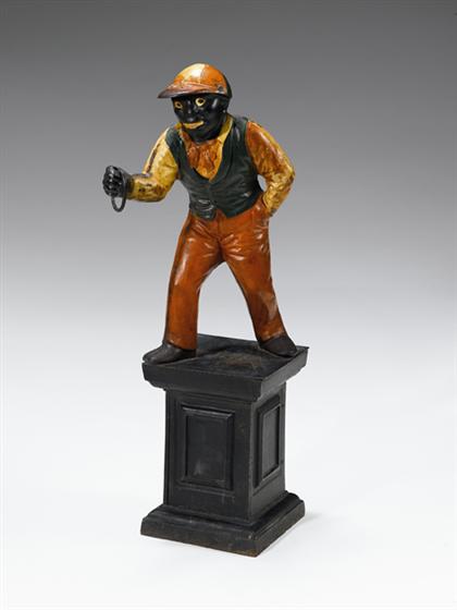 Large painted cast-iron figure of a
