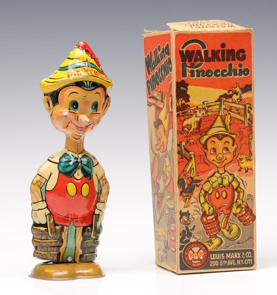 LOUIS MARX WALKING PINOCCHIO TIN 2f550b