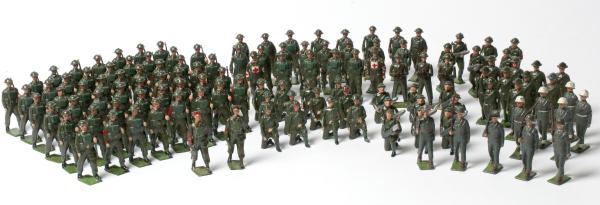 A COLLECTION OF 120 UN-BOXED BRITAINS