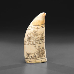 A Scrimshaw Sperm Whale s Tooth Likely 2f5603