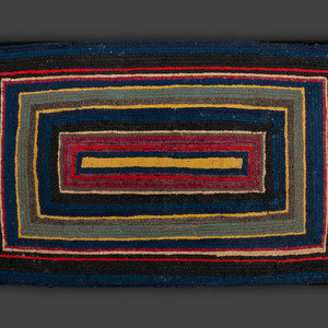 An American Geometric Hooked Rug Last 2f562a