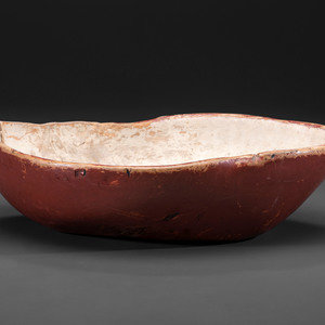 A Swedish Painted Burlwood Bowl Dated 2f5639