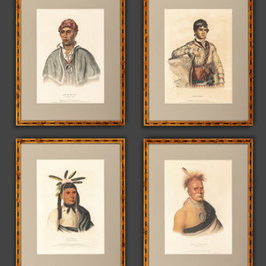 Four Hand-Colored Lithographs by