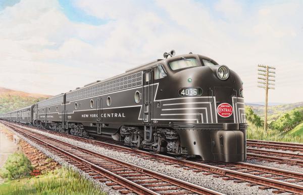 BEN DEDEK PAINTING OF NEW YORK CENTRAL