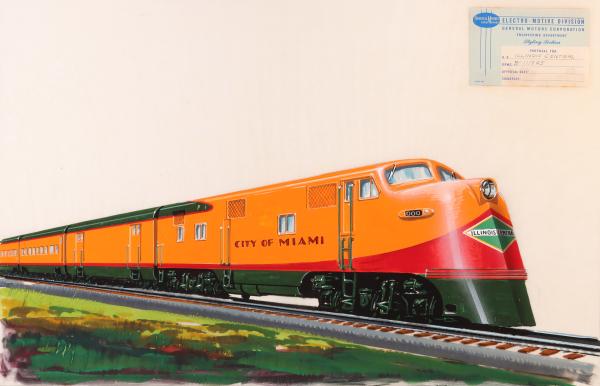 AN EARLY GM STYLING DEPT PAINTING 2f5689