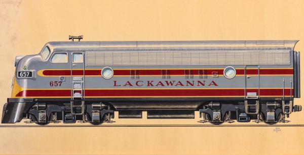 A LACKAWANA RAILROAD F3 LOCOMOTIVE 2f569b