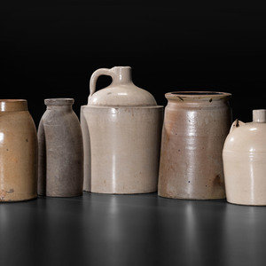 Sixteen Stoneware Vessels 19th Early 2f56d1