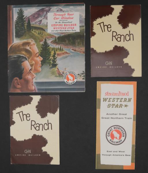 15 PIECES GREAT NORTHERN RR MENUS AND