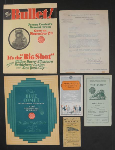 47 PIECES NEW JERSEY RAILROAD ADVERTISING