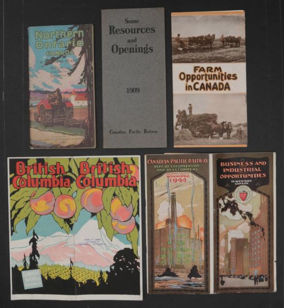 20 PIECES 1920S CANADIAN RR ADVERTISING