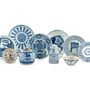 12 Chinese Blue and White Porcelain