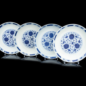 Four Chinese Blue and White Porcelain