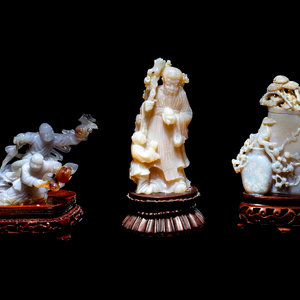 Three Chinese Hardstone Carvings 20th 2f585e