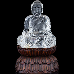 A Carved Rock Crystal Figure of