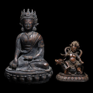 Two Sino Tibetan Bronze Figures 2f58ad