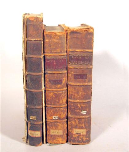 3 vols Pennsylvania Law 18th Century 4bc2d