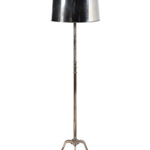 A Silver Plate Floor Lamp Attributed 2f59cb