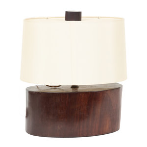 An Modernist Ironwood Table Lamp
