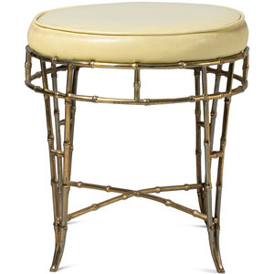 A Gilt Metal Faux Bamboo Stool 20th 2f59d8