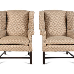 A Pair of George III Style Wingback 2f59e5