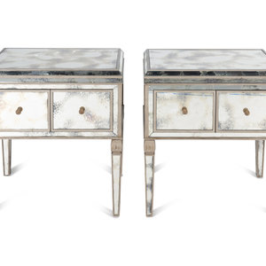 A Pair of Contemporary Mirrored 2f59ed