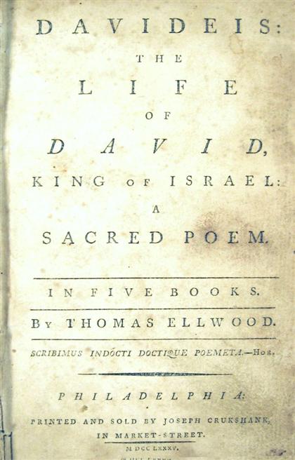 1 vol Ellwood Thomas Davideis  4bc32