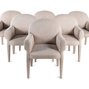 A Set of Six Contemporary Upholstered