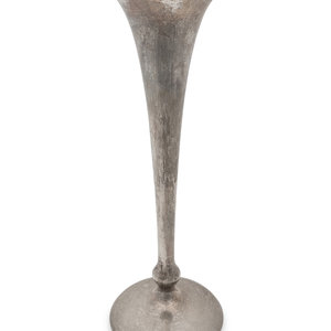 A Shreve Co Silver Trumpet Vase Marked 2f5a1e