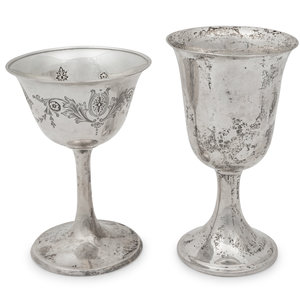Seven Whiting Silver Goblets 
13