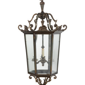 A Brass Hall Lantern 20th Century Height 2f5a68