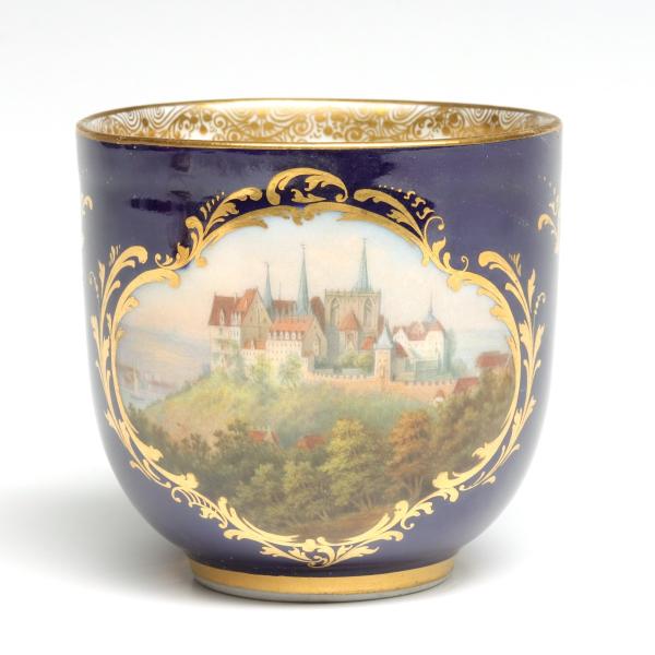 A MEISSEN CABINET CUP WITH VIEW 2f5a76