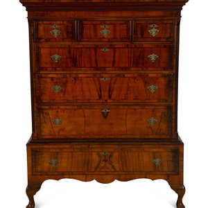 A Queen Anne Figured Mahogany Chest 2f5a8a