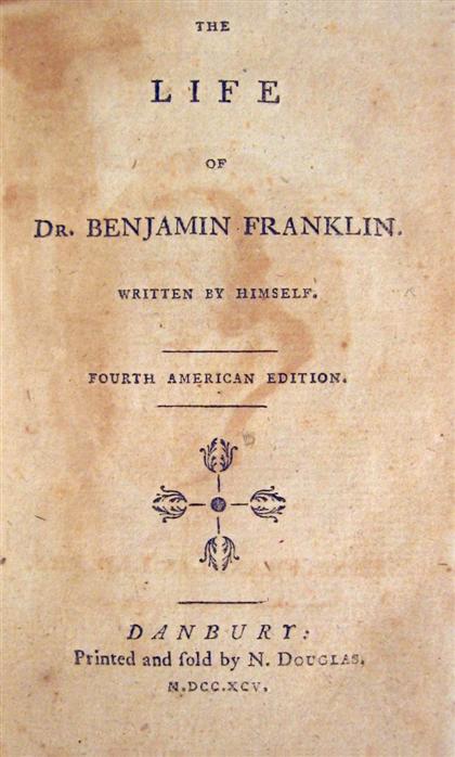 1 vol.   Benjamin, Franklin. The Life