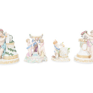 Four Meissen Porcelain Figurines 19th 20th 2f5ae3