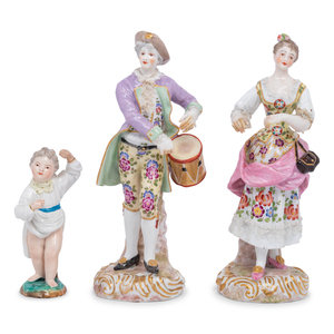 A Pair of Meissen Porcelain Figures